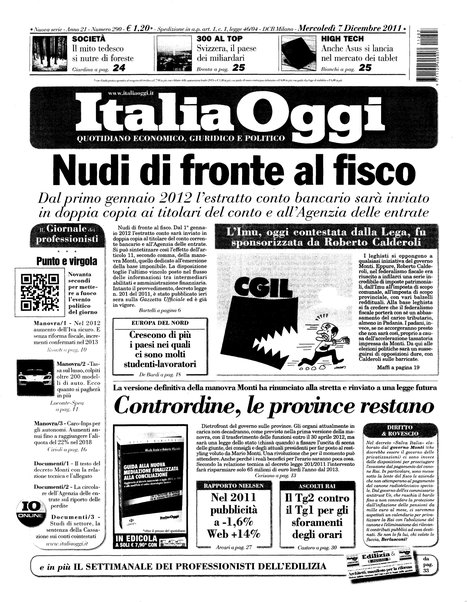 Italia oggi : quotidiano di economia finanza e politica